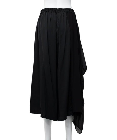 Draped Asymmetric Wide Pants